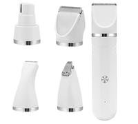 Hbbgdiy Dog Grooming Clippers, 4-in-1 Cordless Pet Grooming Kit, Low Noise Dog Hair Trimmer, 1.3x5.9 Rechargeable Paw Trimmer for Small Large Dogs Cats White.