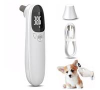 Hbbgdiy Ear Thermometer for Pet, Accurate 32-42.9℃ Ear Temperature Thermometer, Digital USB Rechargeable 5x1.5 Pet for Dog, Cat, Pig, Sheep & More