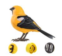Hbbgdiy Electric Singing Chirping Robot Bird Toy, Sound & Motion Activated Interactive Bird Figurine Battery Operated for Kids Indoor Desk Garden Decor, Style1