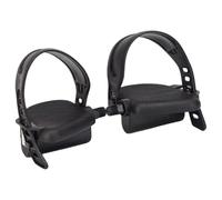 Hbbgdiy Exercise Bike Pedals, 2Pcs Non-slip Stationary Bike Pedals with Adjustable Strap Exercise Replacement Parts Pedal Straps, Accessories