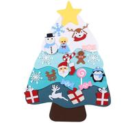 Hbbgdiy Felt Christmas Tree for Toddlers DIY Montessori Wall Tree 3ft Large Kids Christmas with Hanging Rope Easy to Paste for Home School Decoration, Style 1