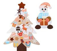 Hbbgdiy Felt Christmas Tree for Toddlers DIY Montessori Wall Tree 3ft Large Kids Christmas with Hanging Rope Easy to Paste for Home School Decoration, Style 2