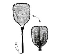 Hbbgdiy Fishing Net with Handle Foldable Landing Net Lightweight Aluminium Frame Fish with Hanging Rope for Travel Boat Pond River Sea Fishing