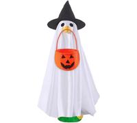 Hbbgdiy Halloween Gooses Outfit for 23 Inch Gooses Clothes with Pumpkin Bucket and Hat, Funny Festive Clothes Decoration for Yard Garden Party Outdoor