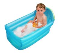 Hbbgdiy Inflatable Kiddie Pool Leakproof PVC Foldable Blow Up Pool with Backrest, Insulated Baby Toddler Garden Swimming for Kids Backyard Outdoor Family Summer Fun
