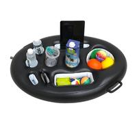 Hbbgdiy Inflatable Pool Bar 29.5x19.7x4.7 Floating Drink Holder with Handles, Multi-Use Cooler Tray for Pool Party, Beach, Hot Tub, Floating Snack and Beverage Station