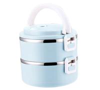 Hbbgdiy Insulated Lunch Container 1400ml Double Layer Stainless Steel Hot Food Container with Air Holes Handle for School Office Outdoor Travel Thermal Lunch Containers for Adults Meal Prep