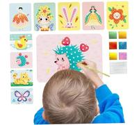 Hbbgdiy Kids Poke Art DIY 661PCS/Set Hand-Painted Poke Painting Childhood Infinite Dream 3D DIY Cartoon Fairytale Art Craft for Kid Gift Fairytale Kingdom.
