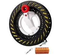 Hbbgdiy Kite Reel Winder, 8.7 Inch Kite String with Reel and Lock Line Spool Wheel with 765 Yard Anti-Winding Cord, Portable String Line Spool for Bearing Children Adult Black