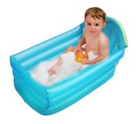 Hbbgdiy Leakproof PVC Inflatable Kiddie Pool with Backrest, Foldable Insulated Blow-Up Swimming Pool for Kids, Babies & Toddlers in Garden, Backyard & Outdoor Fun