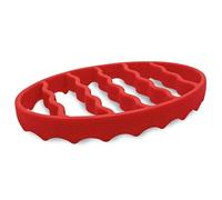 Hbbgdiy Oval Roasting Rack, 7x8x1 Silicone Roasting Rack, Food Grade, Heat-Resistant Dishwasher & Microwave Safe for Slow Cooker, Pressure Cooker, Oven & More, Red