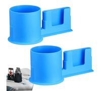 Hbbgdiy Paddle Board Cup Holder with Phone Slot, 2Pcs Plastic Paddleboard Cup Holder with Drain Hole for Kayaks, Boats, Yachts, Homes, Blue