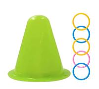 Hbbgdiy Rabbit Toys Educational Bunny Enrichment Toys with Triangle Bucket and 5 Rings Stacking Color Rings Interactive Puzzle Toy for Boredom Relief and Training