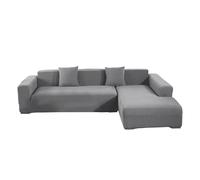 Hbbgdiy Sofa Cover 3 Seater Stretchable Sofa Cover L Shape Corner Slipcovers Anti-Slip Simple Solid Color Protector for Couch 74.80-90.55 Inch Light Grey Corner CoverSofa 3 S home