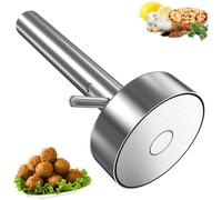 Hbbgdiy Stainless Steel Donut-Shaped Falafel Scoop with Hole, Handheld Labor-Saving Meatball & Falafel Maker for Kitchen, Restaurant & Catering