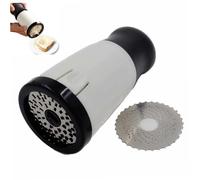 Hbbgdiy Stainless Steel Rotary Cheese Grater Handheld Manual Cheese Grater with 2 Interchangeable Blades Multi Purpose Slicer Grinder for Parmesan Vegetables Chocolate Kitchen Gadgets