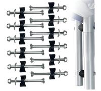 Hbbgdiy Trampoline Repair Kit, 12Pack Long Trampoline Screws, Anti-Loose Bolts and Nut Parts, Repair Kit, Screws, Replacement Parts, Tool