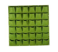 Hbbgdiy Vertical Hanging Planter Bags 36 Pocket Wall Mounted Grow Bags for Plants, Herbs, Vegetables, Indoor Outdoor Balcony Garden Fabric Wall Planters, Green