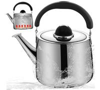 Hbbgdiy Whistling Tea Kettle 3L Stainless Steel Stovetop Kettle with Cool Touch Ergonomic Handle and Lid Fast Boil Teapot for Water Coffee Gas Hob Induction Camping Outdoor