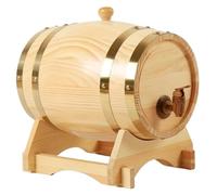 Hbbgdiy Wine Barrel 5L Oak Whiskey Barrel with Spigot and Wooden Stand for Aging Spirits, Liquor, Beer, Desktop Whiskey Dispenser for Home Bar, Coffee Bar and Display