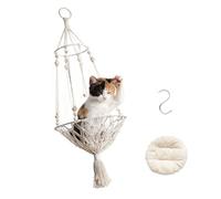 HBBursts 2 Pack Rope Macrame Plant Hanger Indoor Hanging Planter Basket With Hook, Pot Not Include, Cat Hammock Handwoven Tassel Swing Bed For Room Decor(A,1PACK)