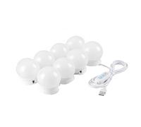 HBBursts 5W Dimmable Lights, 45mm 14 Vanity Mirror Bulbs, LED Stick On Lamp, Display for Closet, Makeup, Bedroom, Wall(8-Light,50mm-tri Colour)