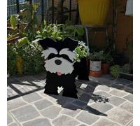 HBBursts Beagle Dog Planter Plant Pots, Cute Flowerpots Storage Containers,Gifts For Pet Lovers, Unique Animal ,Office,Indoor Table Outdoor Garden Decor(Schnauzer Black,17x10in)