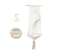 HBBursts Cat Swing, Woven Cotton Rope Pet Baskets, Decorative Macrame Hammock Climbing Bed, Storage For Indoor Cats Pets Cradle Window Perch(D,1PACK)
