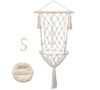 HBBursts Cat Swing, Woven Cotton Rope Pet Baskets, Decorative Macrame Hammock Climbing Bed, Storage For Indoor Cats Pets Cradle Window Perch(B,1PACK)