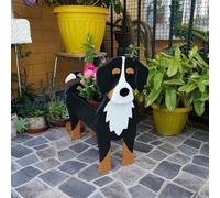 HBBursts Dog Flower Pot, Multiple Pet Breeds Garden DIY PVC Planter Home Decor Corgi, Shepherd, Maltese, Animal Planters Desktop Storage Shaped Containers(Bernese Boyero (dog),17x10in)