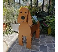 HBBursts Golden Retriever Dog Planter Pot, Cute Shape Plant Containers, DIY PVC Planters For Outdoor Indoor And Garden Office Gift Decor,Desktop Storage(Cocker Spaniel Brown,17x10in)