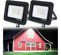 HBBursts LED Security Light Outdoor With PIR Sensor, LED Parking Lot Light, 6500K IP66Waterproof, Super Bright Flood Light, For Garage,Yard,Entryway Light(30w,2pack)