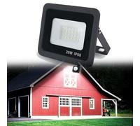 HBBursts LED Security Light Outdoor With PIR Sensor, LED Parking Lot Light, 6500K IP66Waterproof, Super Bright Flood Light, For Garage,Yard,Entryway Light(20w,1pack)