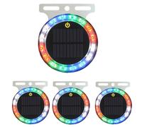 HBBursts Mini Solar Flashing Lights Outdoor, Vehicle Lorry Strobe Waterproof Warning Wall Light Bright For Garden Patio Yard Front Door Home(4pack,Bracket)