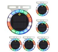 HBBursts Mini Solar Flashing Lights Outdoor, Vehicle Lorry Strobe Waterproof Warning Wall Light Bright For Garden Patio Yard Front Door Home(6pack,Bracket)