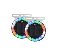 HBBursts Mini Solar Flashing Lights Outdoor, Vehicle Lorry Strobe Waterproof Warning Wall Light Bright For Garden Patio Yard Front Door Home(2pack,Bracket)