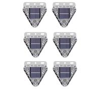 HBBursts Solar Wire-Free Strobe Warning Light, Super Bright Emergency Magnetic, Smart Sensor Flashing Barricade Safety Road Construction Traffic Waterproof(6pack,Bracket)