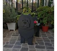 HBBursts Springer Dog Flower Planter Gifts For Pet Lover,Cute PVC Animal Planters, Pots Indoor&Outdoor, Garden For Birthday, Office Table, Holiday(Chow Chow Grey,17x10in)