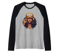 HBCU - Black History Month African Roots Melanin Pride Raglan Baseball Tee