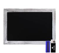 HBCY Creations Rustic Whitewashed Wood Magnetic Wall Chalkboard, Extra Large Size 51cm x 76cm, Framed Decorative Chalkboard - Great For Kitchen Decor, Weddings, Restaurant Menus and More!