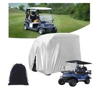 HBDSMLPL Golf Cart Covers 2 Passenger 420D Outdoor Polyester Oxford Waterproof Golf Cart Covers 2 Passenger for Most Standard 2+2 Seater Golf Cart,Club Car,Protects Your Car from Wind and Rain,silver