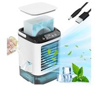 HBDSMLPL With Ice Box Ice Fan Air Cooler, Portable Room Air Conditioners with 900ML Water Tank Outdoor Patio Air Conditioner Mini Air Conditioner