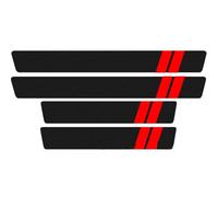 HBDTNTKF 4Pcs Car Door Sill Strips For Renault Symbioz E Tech Full Hybrid 2024-2025, Anti Scratch Welcome Pedal Anti-Kick Plates Threshold Guard Styling Decor Accessories,G/Short red line