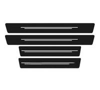 HBDTNTKF 4Pcs Car Door Sill Strips For Skoda Enyaq Citigo Roomster Fabia Scala Rapid Felicia, Anti Scratch Welcome Pedal Anti-Kick Plates Threshold Guard Styling Decor Accessories,A/White Line