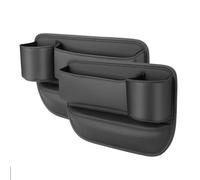 HBDTNTKF Car Seat Gap Storage Box For Citroen DS3 2013-2018, PU Leather Front Multifunctional Gap Filler Organiser Adjustable With Cup Holder Side Pocket,E