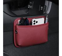 HBDTNTKF Car Seat Side Pocket For Mini Cooper One S R50 R53 R56 R60 F55 F56 R58 R5, PU Leather Seats Gap Storage Bag Multi-Function Hanging Organizer Phone Keys Interior Accessories,B/Red