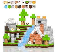 HBECCE Magnetic Blocks-160PCS Magnetic Building Blocks Magnet Cube Toys Stacking, Build Forest World Set, STEM Montessori Sensory Toys for Kids Boys Girls Age 3 4 5 6 7 8 9 10 Birthday Gifts