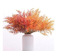 HBell 12 Bundles Artificial Fall Flowers No Fade Faux Autumn Plants,Fake Indoor Outdoor Greenery for Thanksgiving Christmas Wedding Party Home Garden Décor (Autumn)