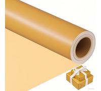 HBell Gold Wrapping Paper Roll, 43cm x 10m Pearly-Lustre Gift Wrap Paper,Dual-Sided Wrapping Paper for Birthday,Wedding, Baby Shower, Christmas,Party,Valentine's Day