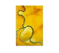 HBEOOP Georgia O'Keeffe Famous Paint (Green, Yellow And Orange) Print Poster Wall Art Scroll Canvas Painting Picture Living Room Decor Home 12x18inch(30x45cm)
